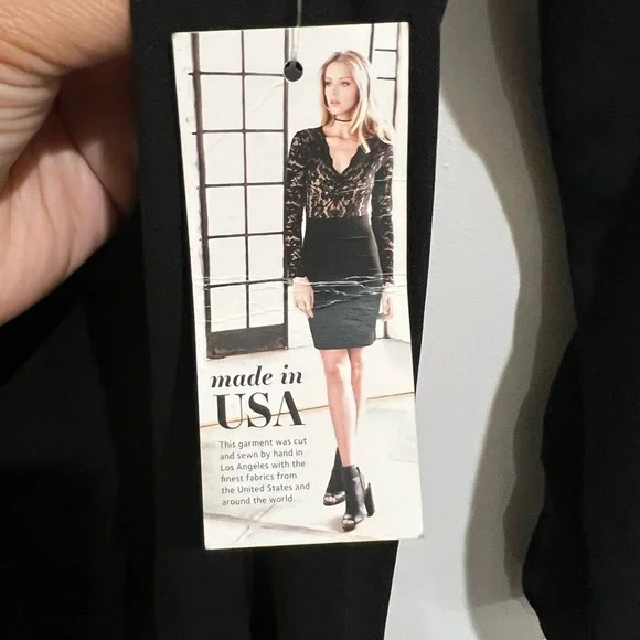 Karen Kane Elegant Black Off-Shoulder Dress - Picture 4 of 5